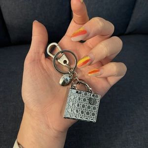 Dior bag accessories micro lady Dior sliver bag chain.